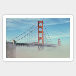 Golden Gate with Fog Sticker